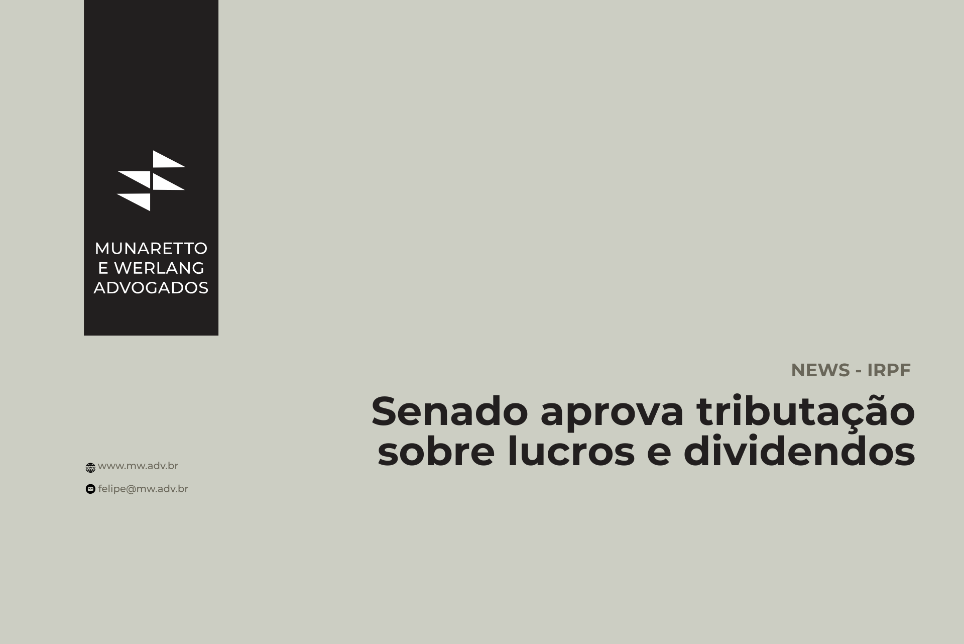 Senado aprova tributação de IR sobre os lucros e  dividendos empresariais